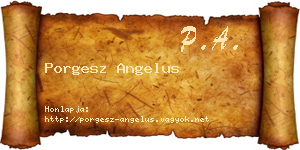 Porgesz Angelus névjegykártya